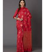 Pink Soft Silk Woven DesignerTraditional Saree