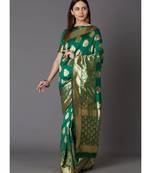 Green Soft Silk Woven DesignerTraditional Saree