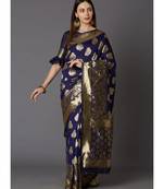 Blue Soft Silk Woven DesignerTraditional Saree