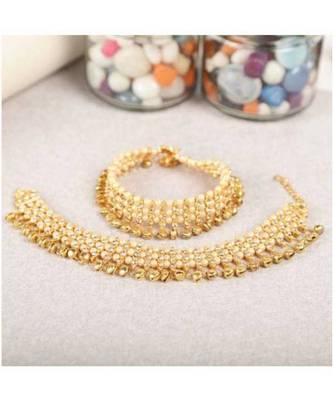Gold gold plated Brass Alloy   Anklet 1