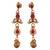 Gold plated Brass Alloy   Necklace with   Pair Earrings with Maang Tika