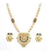 Gold plated Brass Alloy Necklace with   Pair Earrings