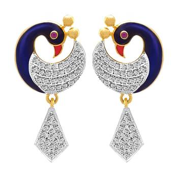 Gold diamond earrings 1
