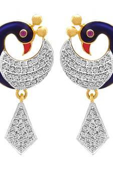 Gold diamond earrings