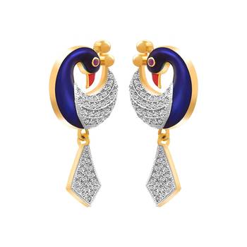 Gold diamond earrings 2