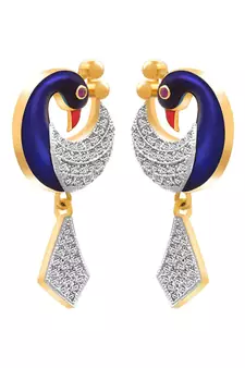 Gold diamond earrings