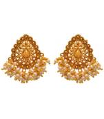 Gold pearl earrings