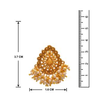 Gold pearl earrings 3