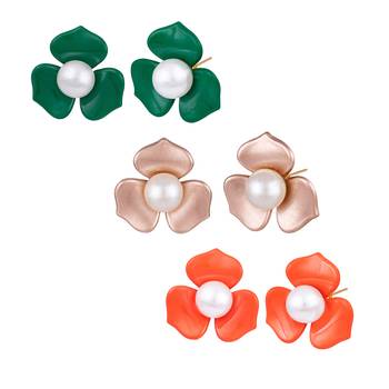 Multicolor pearl earrings 1