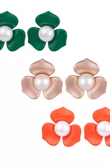 Multicolor pearl earrings
