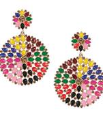 Multicolor diamond earrings