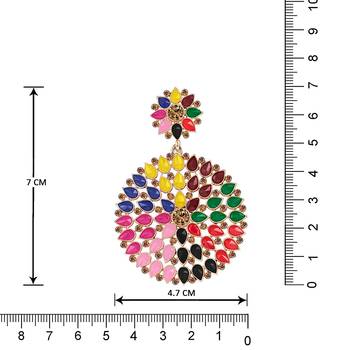 Multicolor diamond earrings 2