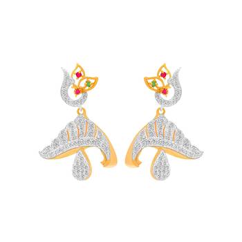 Gold diamond earrings 1