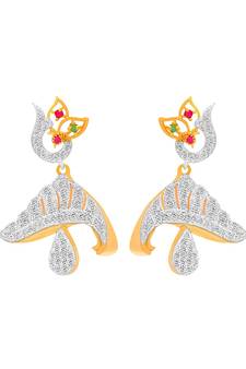 Gold diamond earrings