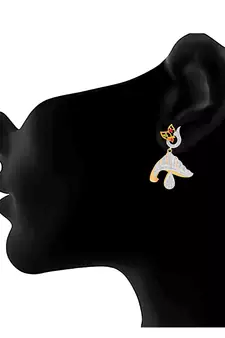Gold diamond earrings