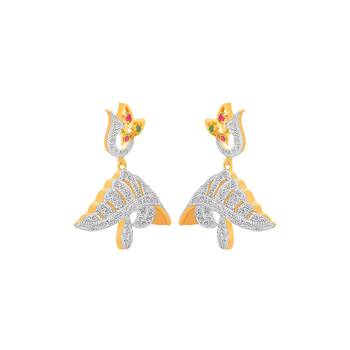 Gold diamond earrings 4