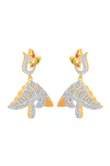 Gold diamond earrings