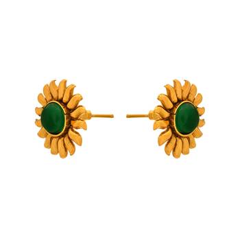 Gold diamond earrings 2