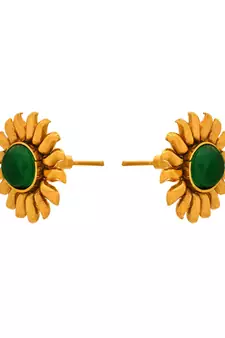 Gold diamond earrings