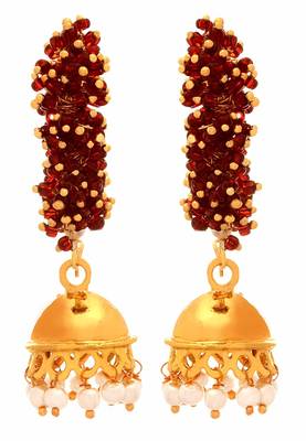 Gold pearl earrings 1