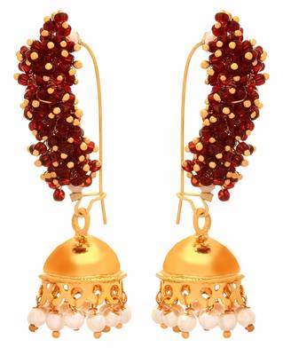 Gold pearl earrings 2