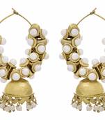 Gold pearl earrings