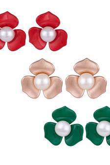 Multicolor pearl earrings