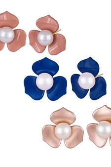 Multicolor pearl earrings