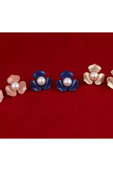 Multicolor pearl earrings