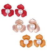 Multicolor pearl earrings