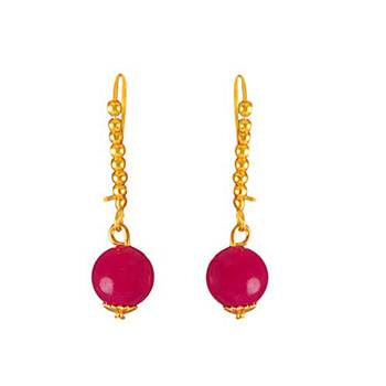 Gold pearl earrings 2
