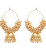 Gold pearl earrings