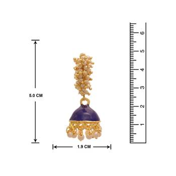 Gold pearl earrings 4