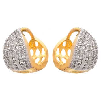 Gold diamond earrings 2