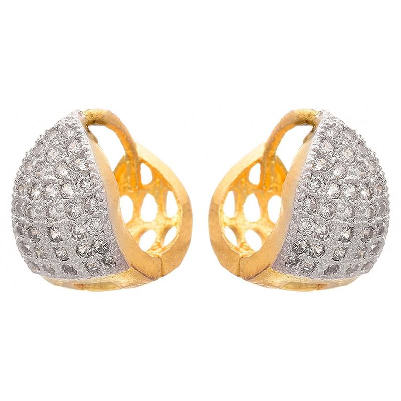 Gold diamond earrings