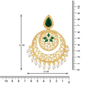 Gold pearl earrings 3