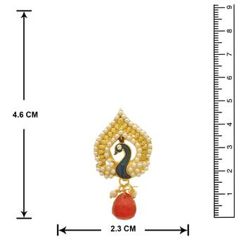 Gold pearl earrings 4