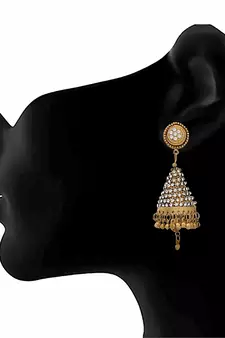 Gold diamond earrings