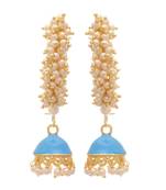 Gold pearl earrings
