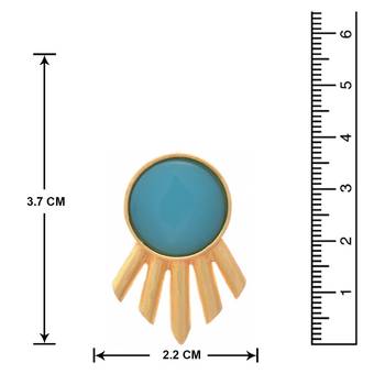 Gold Copper Antique Gold Plated Sunburst Stud Earrings 3