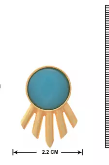 Gold Copper Antique Gold Plated Sunburst Stud Earrings