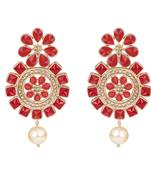 Gold pearl earrings