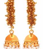 Gold pearl earrings