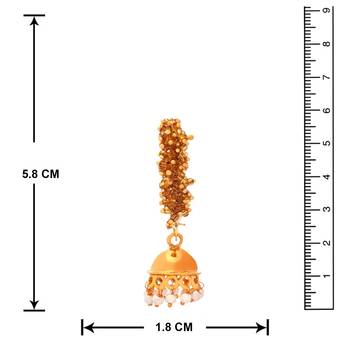Gold pearl earrings 3