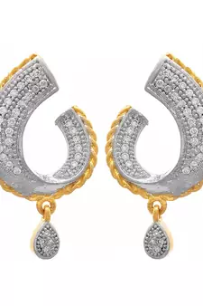 Gold diamond earrings