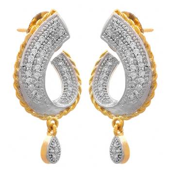 Gold diamond earrings 2