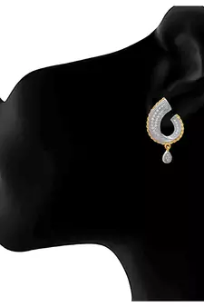 Gold diamond earrings