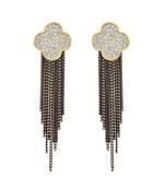 Silver diamond earrings