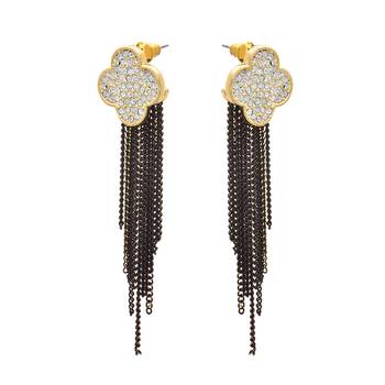 Silver diamond earrings 2