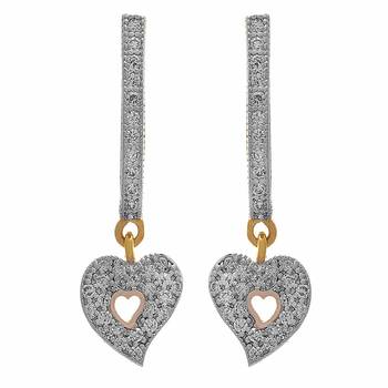 Gold diamond earrings 1
